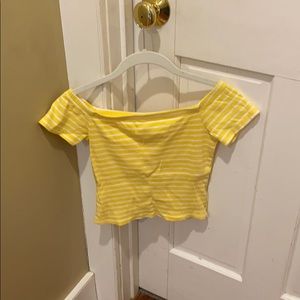 off the shoulder crop top